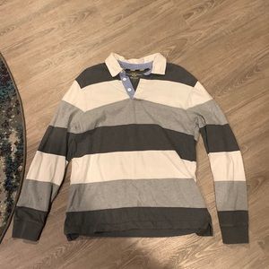 Vintage 90’s Men’s Small Club Room Striped Collared Long Sleeved Shirt